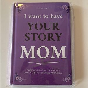 Purple 'Your Story Mom' Journal